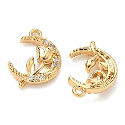 Pendentifs avec zircon cubiques à micro-pavés en laiton&nbsp;KK-A281-14G