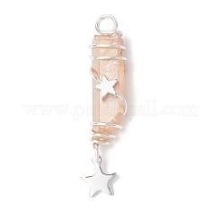 3 pieza de 3 estilos de colgantes envueltos en alambre de cobre puntiagudo de cristal de cuarzo natural galvanizado&nbsp;PALLOY-JF03767-07