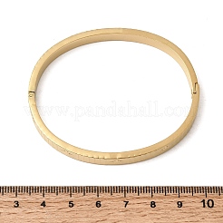 Brazaletes con bisagras de acero inoxidable 304 para mujer&nbsp;BJEW-B168-12G
