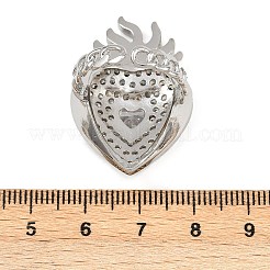 Anneaux de manchette en laiton micro pave zircone cubique&nbsp;RJEW-P155-04B-P