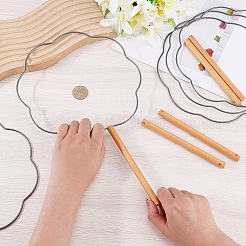 5 Stück handgefertigte DIY-Fächerrahmen aus Eisen&nbsp;DIY-CN0003-62A