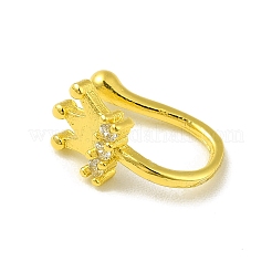 Klarer Zirkonia-Kronenclip an Nasenringen&nbsp;LS-AJEW-F059-08G