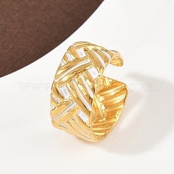 Verstellbare Manschettenringe aus Emaille-Edelstahl 304 für Damen&nbsp;RJEW-A074-06G