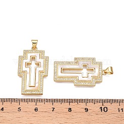 Latón micro pavimenta claro colgantes de circonio cúbico&nbsp;KK-N254-195G