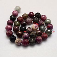 Chapelets de perles en tourmaline naturelle&nbsp;X-G-G446-4mm-03