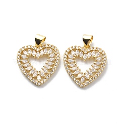 Pendentifs en laiton zircon cubique clair&nbsp;KK-G446-09G
