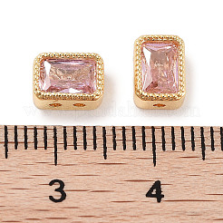 Perline zirconi micro pave  in ottone&nbsp;KK-C051-48G-01