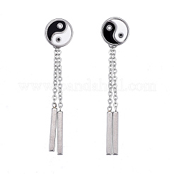 Orecchini a nappa con catena in acciaio inossidabile 304 feng shui&nbsp;EJEW-I248-37
