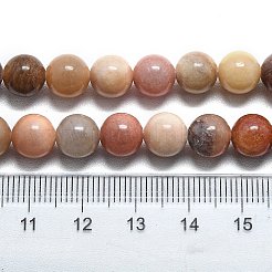 Natürliche versteinertes Holz runden Perlen Stränge&nbsp;G-D356-C01-8mm