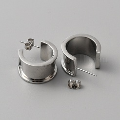 Runder Ohrstecker aus Edelstahl&nbsp;STAS-WH0016-55P