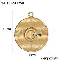 Cabochon-Fassungen für Anhänger aus Edelstahl 304&nbsp;STAS-OY010-28G