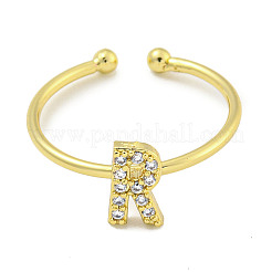 Anneaux de manchette ouverts en laiton plaqué en rack pour femmes&nbsp;RJEW-F162-02G-R