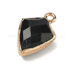 Anhänger aus natürlichem schwarzem Onyx (gefärbt und erhitzt)&nbsp;G-K422-01G-07