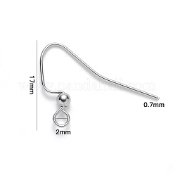 Anlaufgeschützte Ohrringhaken aus Edelstahl 304&nbsp;STAS-S111-010