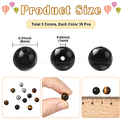 105 pieza 3 estilos ojo de tigre natural&nbsp;G-PA0001-28