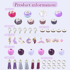 Kit penna con perline fai da te a tema viola&nbsp;DIY-YW0009-74