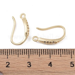 Micro ottone spianare zirconi orecchino ganci&nbsp;KK-U008-07G