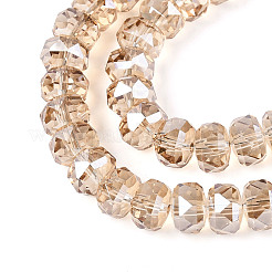 Chapelets de perles en verre électroplaqué&nbsp;EGLA-T021-20K
