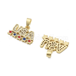 Ottone micro spianare pendenti zirconi&nbsp;KK-H206-13G