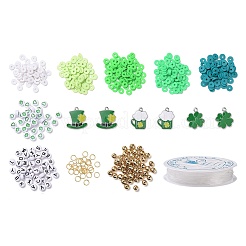 DIY-Set zur Herstellung von Armbändern aus Fimo-Perlen zum St. Patrick's Day&nbsp;DIY-TZ0001-08