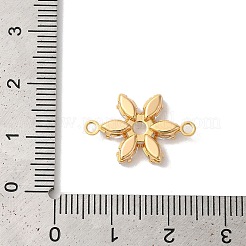 Messing Pavé klare Zirkonia Blumen Glieder Verbinder Charms&nbsp;KK-M294-01G