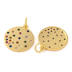 Pendentif en zircone cubique micro pavé de laiton placage en rack&nbsp;KK-H486-16G