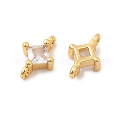 Verbindungsanhänger mit durchsichtigem Zirkonia-Pavé aus Messing&nbsp;LS-KK-P340-07A-G