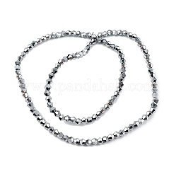 Transparentes perles de verre de galvanoplastie brins&nbsp;X-EGLA-A039-T3mm-UA05
