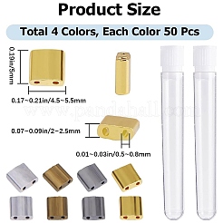 200 pz 4 colori perline di vetro metallizzate&nbsp;SEED-CN0001-16