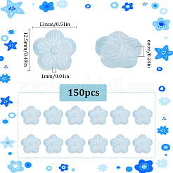 150pcs transparente sprühlackierte Glasperlen&nbsp;GLAA-SP0001-23A