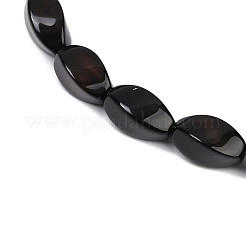 Natürliche schwarze Onyxperlenstränge (gefärbt und erhitzt).&nbsp;G-U018-G07-01
