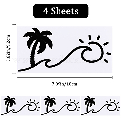 PVC-Cartoon-selbstklebende Autoaufkleber mit Strandthema&nbsp;FIND-WH0152-165C