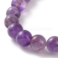 Set di braccialetti elasticizzati con perline rotonde in ematite sintetica e perle d'acqua dolce coltivate in 5 pz 5 stili di ametista naturale e pietra solare&nbsp;BJEW-JB09084