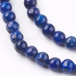 Gefärbt natürliche Lapislazuli Perlenstränge&nbsp;X-G-R173-6mm-01