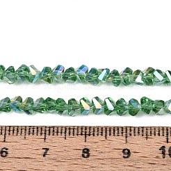 Chapelets de perles en verre transparent électrolytique&nbsp;GLAA-N021-4mm-27
