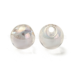 Perlas de acrílico iridiscentes de arco iris chapado en uv transparente&nbsp;OACR-P015-03L