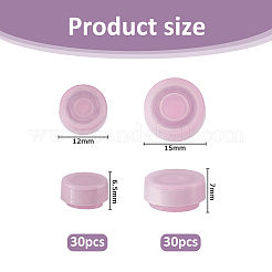 60 pz 2 stili di ferro con cabochon di plastica&nbsp;KY-FH0001-51A