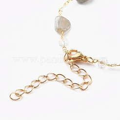 Nuggets natürliches Labradorit Perlenarmband Herstellung&nbsp;AJEW-JB00953-04