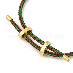 Fabrication de bracelets en fil d'acier tressé&nbsp;BJEW-H610-02G-34