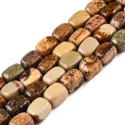 Natürliches Bild Jaspis Perlen Stränge&nbsp;G-T138-93