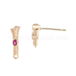 Messing micro pave zirkonia-ohrstecker-Zubehör&nbsp;KK-T062-247G-03