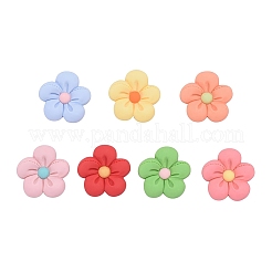 35 pièces cabochons givrés en résine 7 couleurs&nbsp;CRES-CJ0001-24
