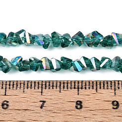 Galvanisieren transparente Glasperlen Stränge&nbsp;X-GLAA-N021-4mm-05