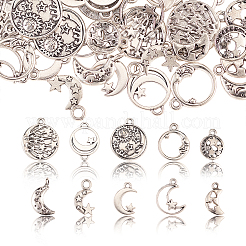 Pendenti con anello in lega di stile tibetano 100 pz 10 stili&nbsp;TIBEP-CJ0001-47