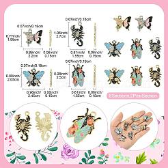 16pcs 8 styles de pendentifs en émail en alliage&nbsp;ENAM-FS0003-95