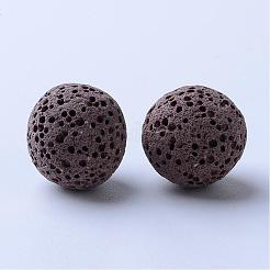 Perle di roccia lavica naturale non cerate&nbsp;G-F325-14mm-M