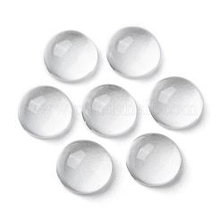 Mezzo trasparente cabochons di vetro rotondo&nbsp;GGLA-R027-10mm