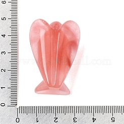 Engelsfigur aus synthetischem Kirschquarzglas&nbsp;DJEW-N006-01A-06