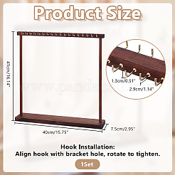 2 espositore per collana in legno&nbsp;NDIS-WH0016-15B-01