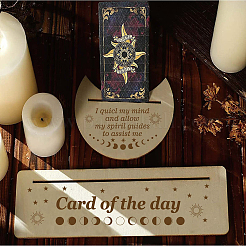 2 support de cartes en bois naturel de style 2 pour tarot&nbsp;DJEW-GF0001-33C